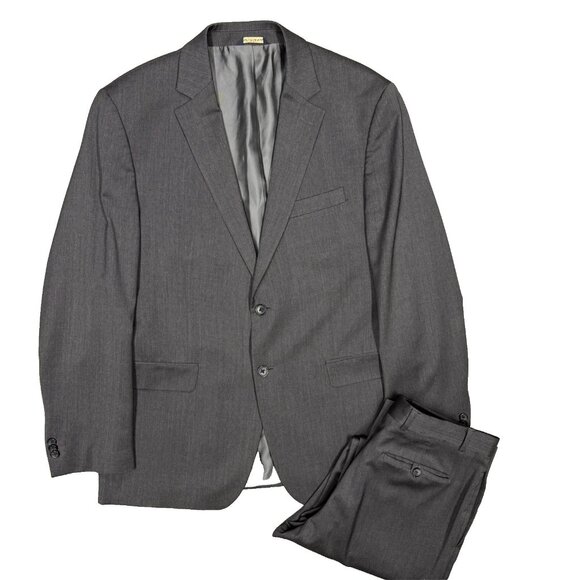 Banana Republic Suit 2pc Grey Cerruti 1881 Italy Wool Modern Fit 42R 36x33 - Picture 1 of 13
